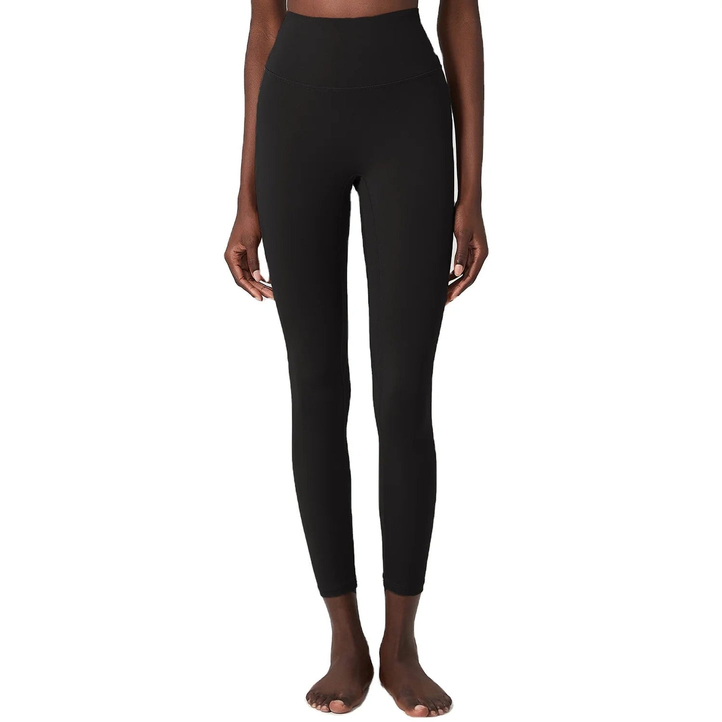 High visibility sports tights with reflective elements for safety in low-light conditions.