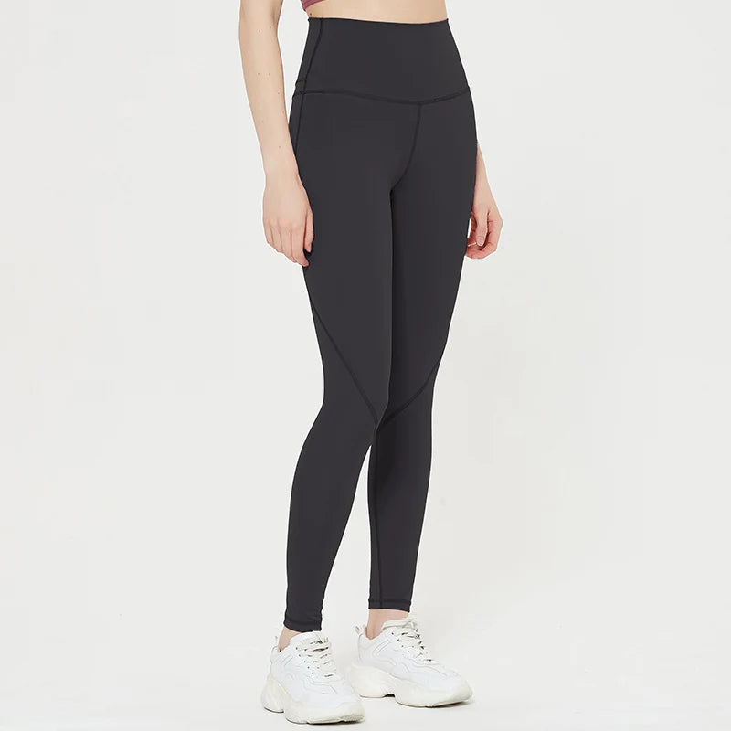 Women's black spandex sports shorts, designed for flexibility and comfort during workouts.
