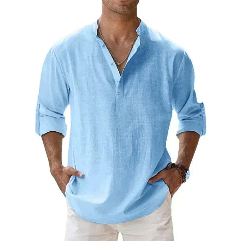 Breathable Cotton Henley