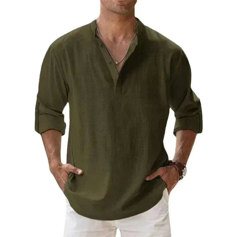 Breathable Cotton Henley