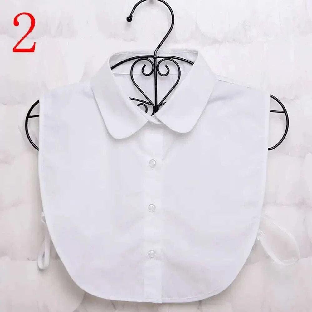 Detachable Shirt Collar on hanger, white, premium quality material.