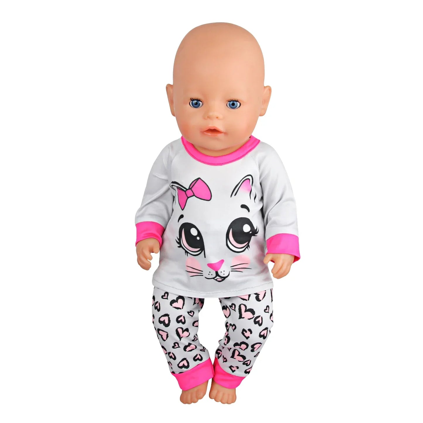 Soft Doll Pajama Set with cute animal design and pink accents, ideal for comfort and style.